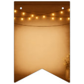 Rustikale Mason Jar & String Lights Hochzeit Wimpelkette (Zweite Fahne)