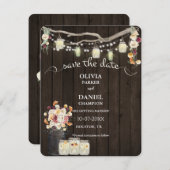 Rustikale Mason Jar String Lights Wasserfarben Blu (Vorne/Hinten)