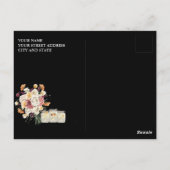 Rustikale Mason Jar String Lights Wasserfarben Blu Postkarte (Rückseite)