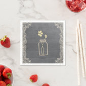 Rustikale Mason Jar und Spitzenpapier Napkins Serviette (Beispiel)