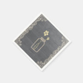 Rustikale Mason Jar und Spitzenpapier Napkins Serviette (Ecke)