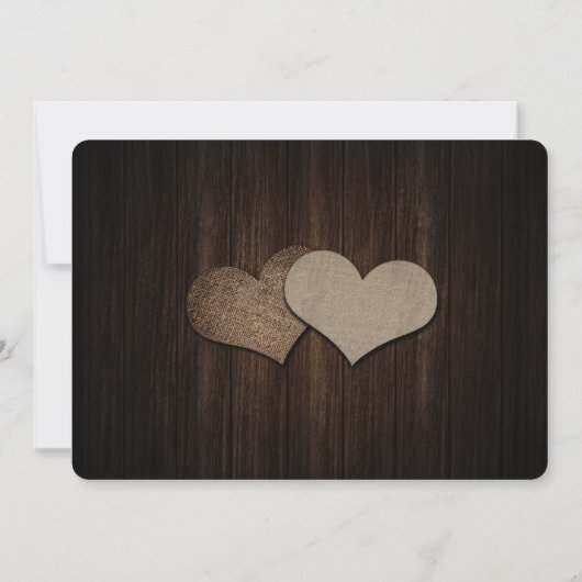 Rustikale Mason Jar Wood String Lights Hochzeit Save The Date (Rückseite)