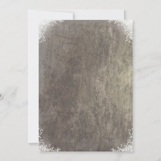 Rustikale Mason Jars Gipskraut Engagement Party Einladung (Rückseite)