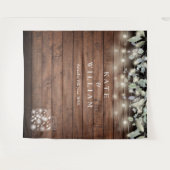 Rustikale Mason Jars String Lights Foto Hintergrun Wandteppich (Vorderseite (Horizontal))