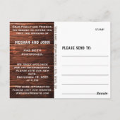 Rustikale Mason-String-Lichter ändern das Datum Postkarte (Rückseite)