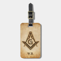 Rustikale Masonic Luggage Tags | Freemason Geschen