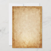 Rustikale, masonische Einladungen | Parchment für (Rückseite)