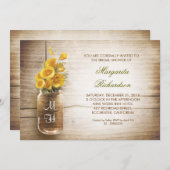 rustikale Massagewanne Brautdusche Einladungen (Vorne/Hinten)