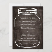 rustikale Masson Glas Hochzeit speichern Sie das D Save The Date (Vorderseite)