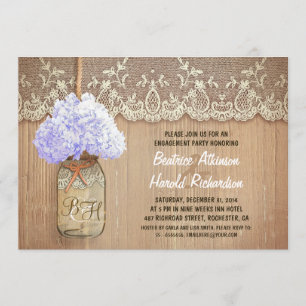 Rustikale Mauerkirsche bluehydrangea Einladung