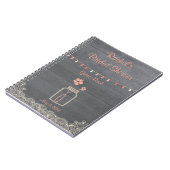 Rustikale Maurer-Glas-Brautparty-Notizbuch-Koralle Notizblock (Linke Seite)