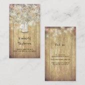 Rustikale Maurer-Glas-Gipskraut-Schnur beleuchtet Visitenkarte (Vorne/Hinten)