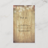 Rustikale Maurer-Glas-Gipskraut-Schnur beleuchtet Visitenkarte (Rückseite)