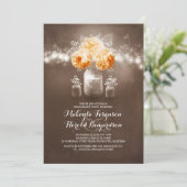 Rustikale Maurerkirsche Einladung (Stehend Vorderseite)