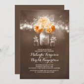 Rustikale Maurerkirsche Einladung (Vorne/Hinten)