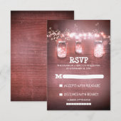 rustikale Maurerkrüge Lichter Hochzeit RSVP-Karten RSVP Karte (Vorne/Hinten)