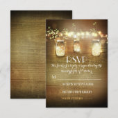 rustikale Maurerkrüge Lichter Hochzeit RSVP-Karten RSVP Karte (Vorne/Hinten)