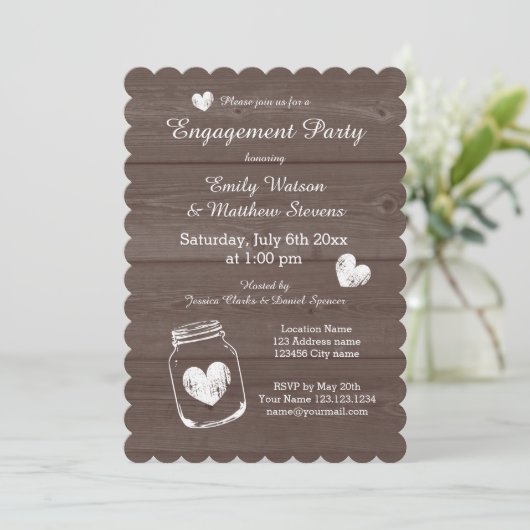 Rustikale Maurerpfeifenfeier Einladung (Stehend Vorderseite)