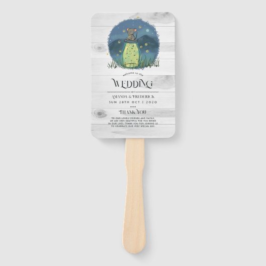 Rustikale Maus Firefly Mason Jar Fächer (Vorderseite)