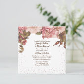 Rustikale Mauve Wedding Einladung (Stehend Vorderseite)