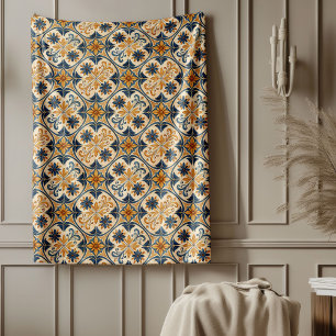 Rustikale mediterrane Blanket warme Erdtöne Fleecedecke