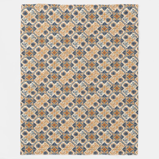 Rustikale mediterrane Blanket warme Erdtöne Fleecedecke (Vorderseite)