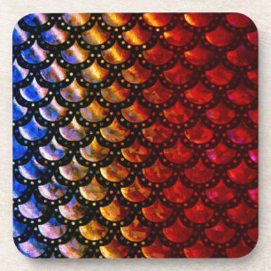 Rustikale Meerjungenskala Getränkeuntersetzer