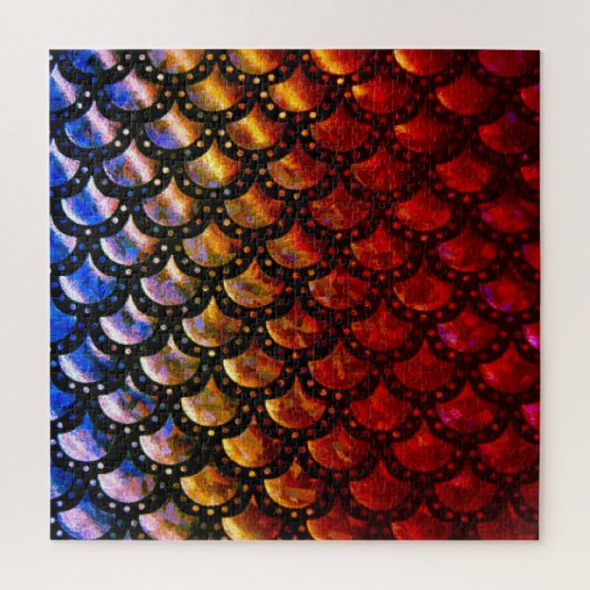 Rustikale Meerjungenskala Puzzle (Vertikal)