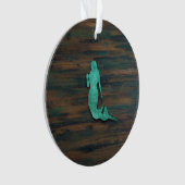 Rustikale Meerjungfrau (aquamarin) Ornament (Vorderseite)