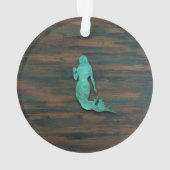 Rustikale Meerjungfrau (aquamarin) Ornament (Rückseite)
