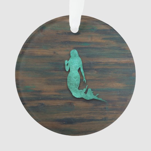 Rustikale Meerjungfrau (aquamarin) Ornament (Vorderseite)