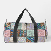 Rustikale Meerjungfrau-Fairy-Tale-Faux-Patchwork-M Duffle Bag (Rückseite)