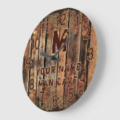 Rustikale Menschenhöhle oder Kleine Menschenhöhle Große Wanduhr (Winkel)