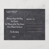 Rustikale Merry- und Bright-Karton-Typografie Ankündigungspostkarte (Rückseite)