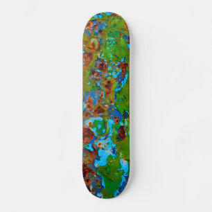 Rustikale Metall-Abblätterung Farbe Vintage Grunge Skateboard
