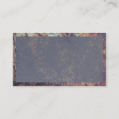 Rustikale Metallgrenze | Alte blaue Textur Visitenkarte (Rückseite)