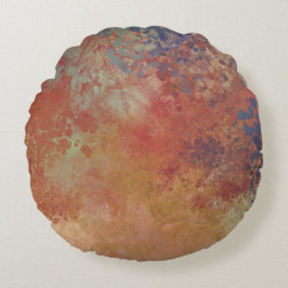 Rustikale, metallisch Inspirierte Kunst Rundes Kissen