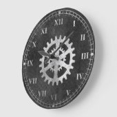 Rustikale metallische schauende Gang-Wanduhr Große Wanduhr (Winkel)