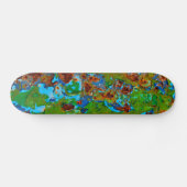Rustikale Metallschälerei Paint Vintag Grunge Funn Skateboard (Horizontal)
