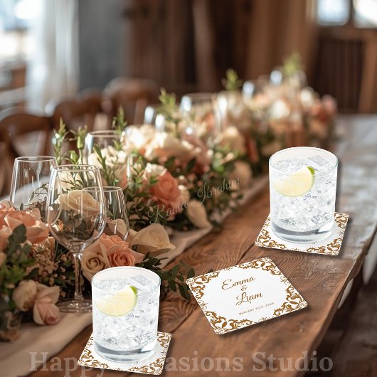 Rustikale mexikanische Hochzeit Papier Untersetzer