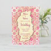 Rustikale mexikanische Pink-Fliesen mexikanische H Einladung (Stehend Vorderseite)