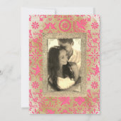 Rustikale mexikanische Pink-Fliesen mexikanische H Einladung (Rückseite)