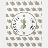 Rustikale Miet-Hütte Botanische Blätter Fleecedecke (Vorderseite)