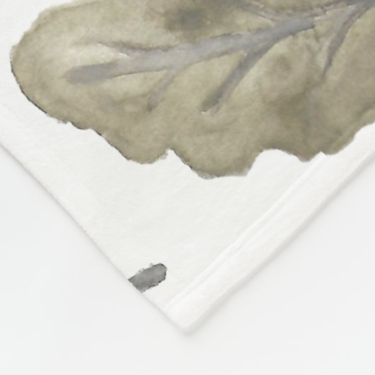 Rustikale Miet-Hütte Botanische Blätter Fleecedecke (Ecke)