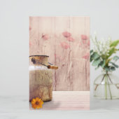 Rustikale Milch kann auf Holz landen Briefpapier (Stehend Vorderseite)