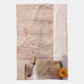 Rustikale Milch kann auf Holz landen Geschirrtuch (Vertikal)