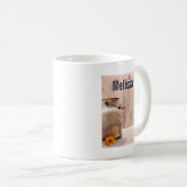 Rustikale Milch kann auf Holz landen Kaffeetasse (VorderseiteRechts)