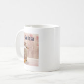 Rustikale Milch kann auf Holz landen Kaffeetasse (Vorderseite Links)