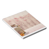 Rustikale Milch kann auf Holz landen Notizblock (angewinkelt)