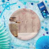 Rustikale Milch kann auf Holz landen Pappteller (Party)